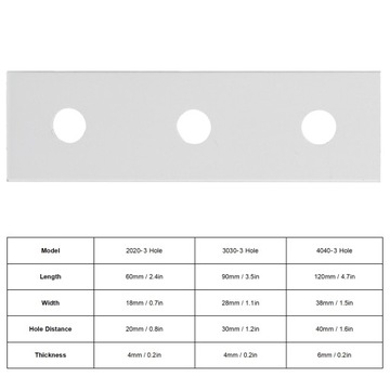 10шт алюминиевая плоская соединительная пластина