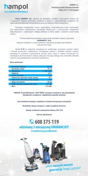 ГАРАНТИЯ НА СКРУББЕР HAKO HAKOMATIC B 45 430/17!!!