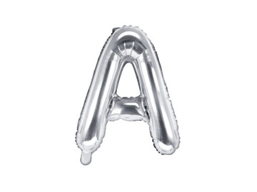 Balon foliowy litera A srebrny 35cm 1szt