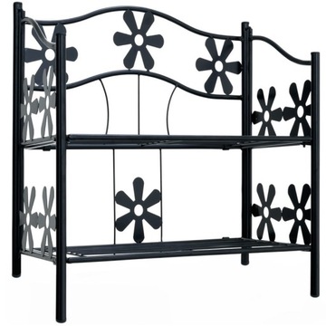 METALOWA PÓŁKA STOJAK DO OGRODU NA KWIATY 2 PÓLKI