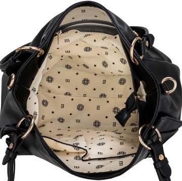 Черная СУМКА-ШОППЕР MONNARI Длинный ремешок на плечо