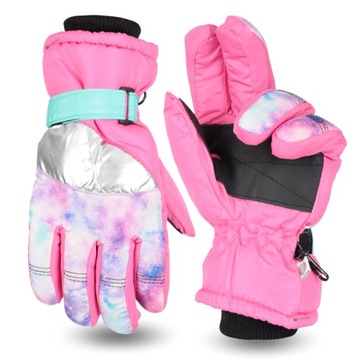 ЛЫЖНЫЕ ПЕРЧАТКИ С ПЯТЬЮ ПАЛЬЦАМИ ДЛЯ ДЕВОЧЕК YO CLUB 8 ЛЕТ+ 16 СМ