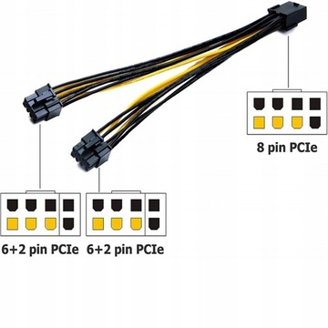 Разветвитель питания VGA PCI-E 8PIN на 2x6+2PIN