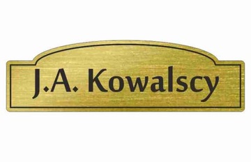 Grawerowana TABLICZKA NA DRZWI z nazwiskiem NAPIS