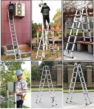 ШАРНИРНАЯ ТЕЛЕСКОПИЧЕСКАЯ ЛЕСТНИЦА 5М 2XСТАБИЛЬНАЯ / ЛЕСТНИЦА