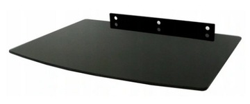 PÓŁKA ŚCIENNA POD DEKODER TUNER DVD BLU-RAY CZARNA