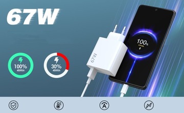 Быстрое зарядное устройство мощностью 67 Вт для Redmi Note 12 Pro Xiaomi 13 Lite 12/12s Ultra