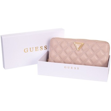 GUESS PORTFEL DAMSKI GIULLY SLG LARGE ZIP BEŻOWY