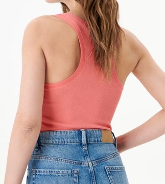 3x PRĄŻKOWANA BAWEŁNIANA BLUZKA TOP KOSZULKA BOKSERKA na ramiączkach r. L