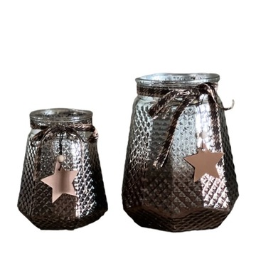 КОРИЧНЕВАЯ СТЕКЛЯННАЯ КРЫШКА, РОЖДЕСТВЕНСКОЕ УКРАШЕНИЕ, 18 СМ