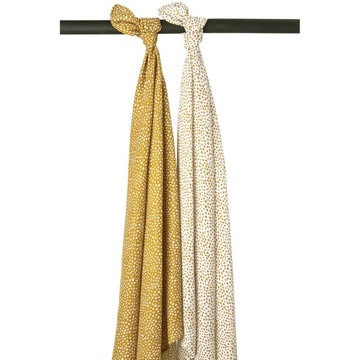 Meyco Baby Cheetah otulacz - 2-pak - muslinowy - honey gold - 120x120cm