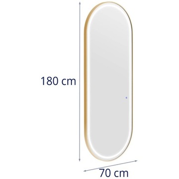 Консоль парикмахерской - светодиодное освещение - чрезвычайно плоское зеркало - овальное -