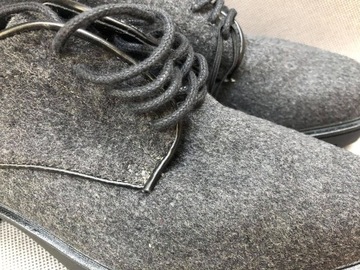 Тапочки на платформе ZARA TRF GREY FELT, размер 39