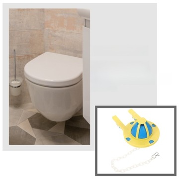 КОМПЛЕКТ ТУАЛЕТНОЙ ЗАСЛОНКИ СЛИВНОЙ КЛАПАН ДЛЯ УНИТАЗА Удерживает ВОДУ