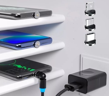 kabel usb c szybkie ładowanie magnetyczny kabel usb c kątowy micro usb