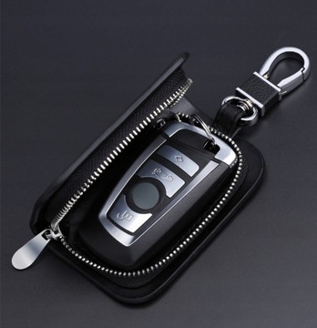 ETUI OBUDOWA KEYLESS CASE KLUCZE BMW SKÓRA CZARNY
