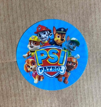 НАКЛЕЙКИ НА ДЕНЬ РОЖДЕНИЯ PAW PATROL с именем 4 см