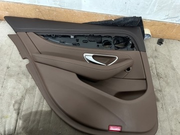 MERCEDES W213 E KLASA BOCZEK DRZWI LEWY TYŁ SKÓRA BRĄZ
