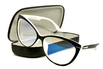 OKULARY ZERÓWKI Z ANTYREFLEKSEM DAMSKIE DO KOMPUTERA Z FILTREM BLUE LIGHT