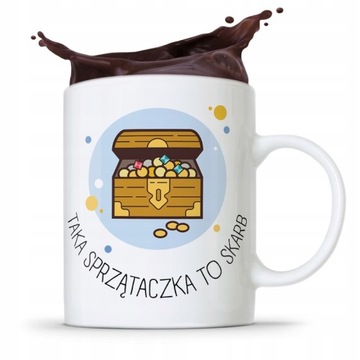 DLA SPRZĄTACZKI KUBEK SPRZĄTACZKA TO SKARB z Nadrukiem ze Zdjęciem