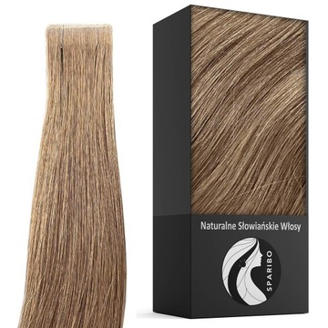 Naturalne włosy doczepiane 20 taśm Kanapki niewidoczne Tape On 4 cm 40 cm