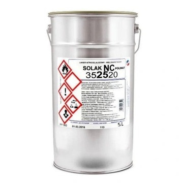 LAKIER NITRO BEZBARWNY SOLAK NC POŁYSK 5L