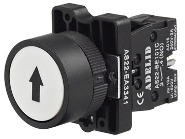 PRZYCISK STEROWNICZY STRZAŁKA CZARNA PLASTIK 3341