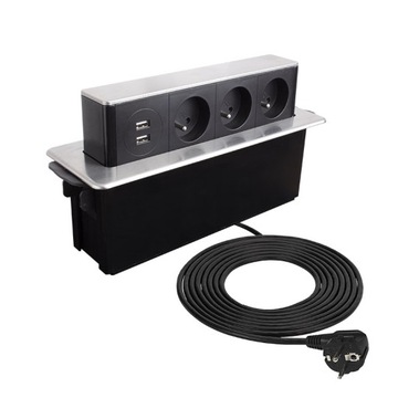 Gniazda chowane USB Stal Drapana