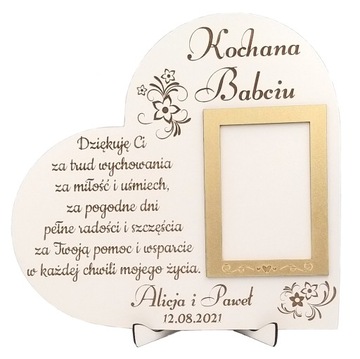 Podziękowanie dla Babci Dziadka Matki Chrzestnej Prezent na Ślub Wesele