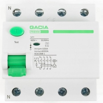 Wyłącznik różnicowoprądowy 3-fazy 400V AC 4P 40A