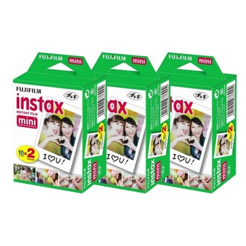 Картриджи Instax MINI 3x20шт 60 ФОТО Пленка Fujifilm 11 12 EVO Ссылка на принтер
