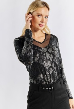 Monnari Женская блузка со змеиным узором S