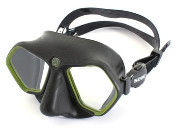 Maska do łowiectwa podwodnego freedivingu SEAC RAPTOR zielony low volume