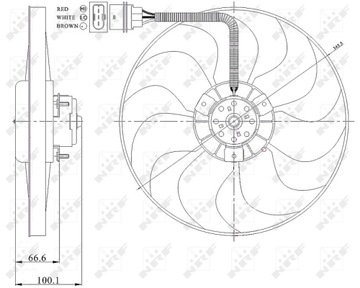 NRF VENTILÁTOR CHLADIČŮ VW POLO 6N 9N LUPO