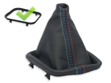 BMW E30 1982-1994 MIESZEK ZMIANY BIEGÓW CZARNA SKÓRA NICI MPOWER M3 + RAMKA