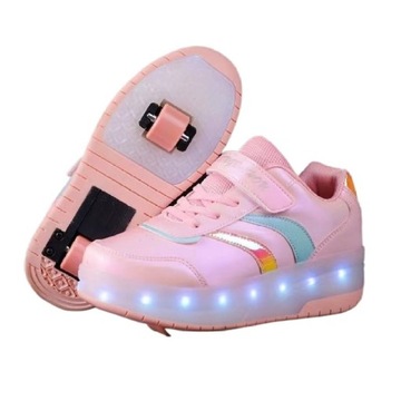 SWIECACE BUTOROLKI BUTY Z ROLKAMI LED ROLKI WROTKI R.28-40