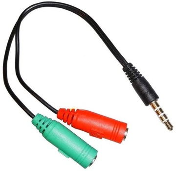 Rozdzielacz Jack 3.5 4-pola - 2x gniazdo jack 3.5
