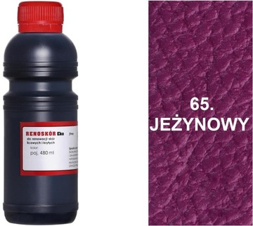 JEŻYNOWY 65 FARBA RENOSKÓR 480 ml DO SKÓRZANEGO LICA PŁASZCZA FOTELA G12-85