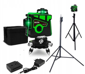 POZIOMICA LASEROWA HILDA 3D + SOLIDNY STATYW