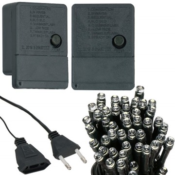 Рождественские елочные гирлянды 400 светодиодов 27,5 м НА УЛИЦЕ В ПОМЕЩЕНИИ ХОЛОДНЫЙ БЕЛЫЙ РОЖДЕСТВЕНСКИЙ