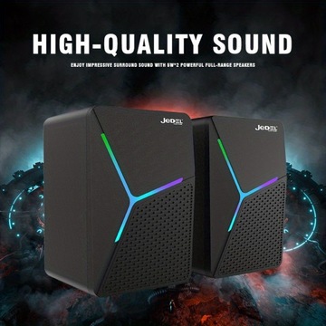 Динамические USB-стереодинамики для ПК: усиленные басы, легкая громкость, красочные цвета