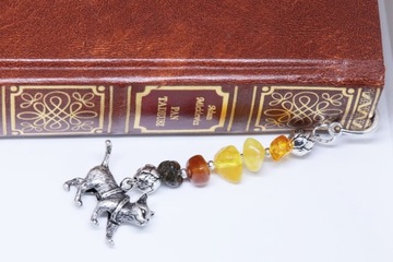 ЗАКЛАДКА котёнок в подарок ЯНТАРЬ уникальный!