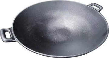 WOK ŻELIWNY CIĘŻKI 31 cm PATELNIA CYGAŃSKA
