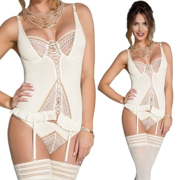 Casmire CONNIE CORSET Zmysłowy gorset cream S/M