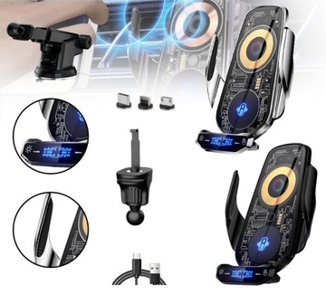 Автомобильный держатель для телефона с зарядным устройством на 15 Вт.