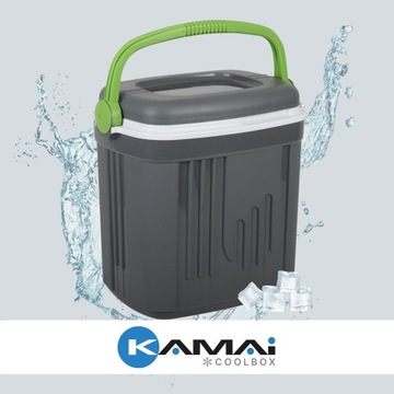 Lodówka turystyczna na wkłady 20L szara + GRATIS woreczki do 240 kotek lodu