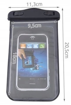 Etui wodoodporne na telefon czarny PREZENT