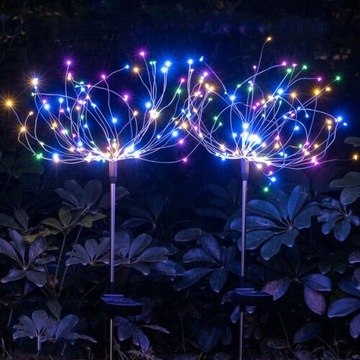 PIĘKNA LAMPA SOLARNA OGRODOWA LED RGB DRZEWKO 120