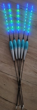 Сине-зеленый светящийся поплавок - 8,0 грамм + батарейка + трубка + капля