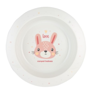 Canpol Miska Plastikowa dla Dziecka Miseczka 270 ml CUTE ANIMALS Królik